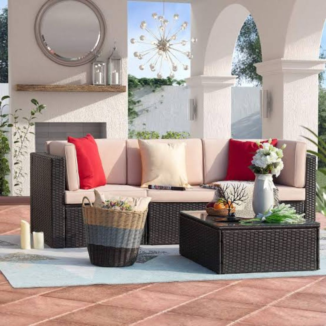 Artificial Cane Sofa Set