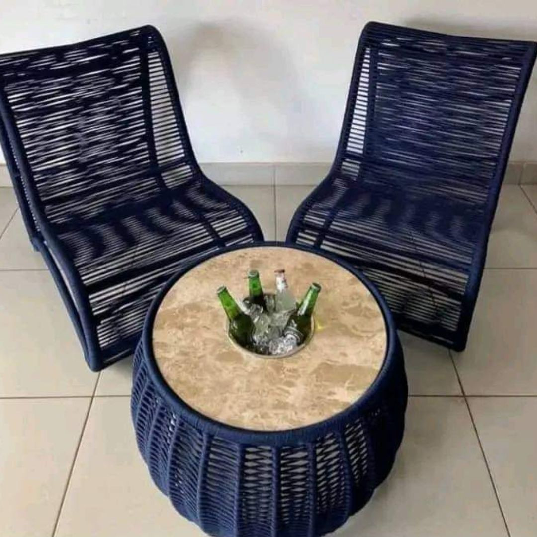 Patio Corner Table Chair Set